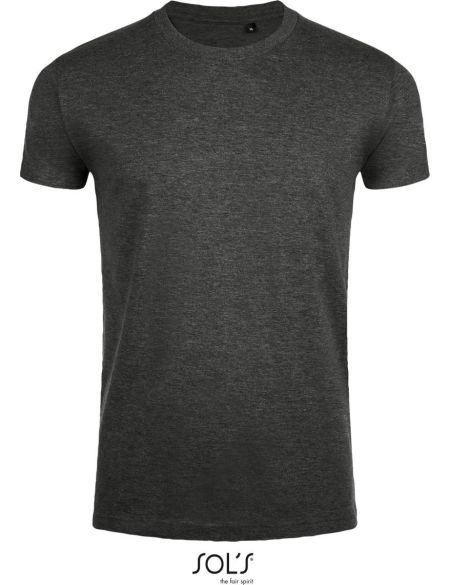 Herren-T-Shirt Sols Imperial Fit anthrazit meliert