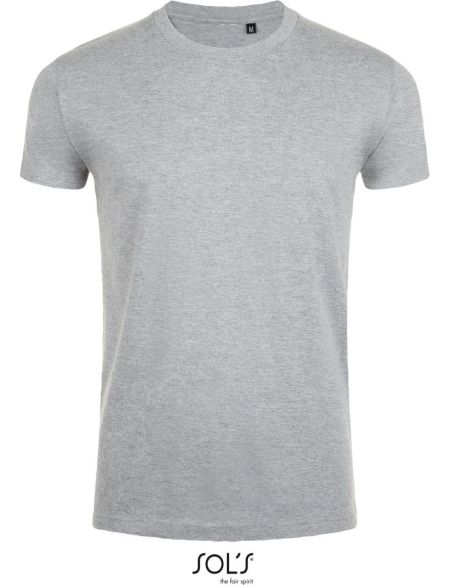 Herren T-Shirt Sols Imperial Fit grau meliert