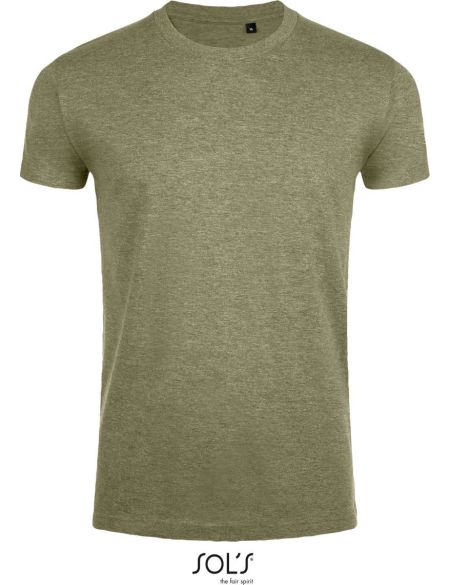 Herren-T-Shirt Sols Imperial Fit khaki meliert