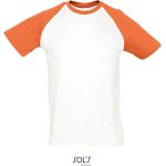 Herren T-Shirt Sols Funky weiß/orange