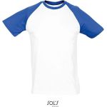 Sols Funky weiß/königliches Herren-T-Shirt