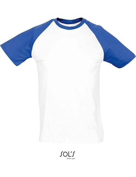 Sols Funky weiß/königliches Herren-T-Shirt