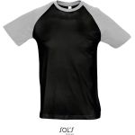 T-Shirt Herren Sols Funky schwarz/grau meliert