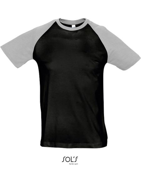 Sols Funky weiß/schwarzes Herren-T-Shirt