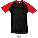 Sols Funky Herren T-Shirt schwarz/rot