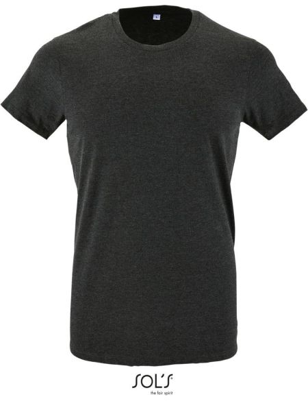 Herren-T-Shirt Sols Regent fit anthrazit meliert