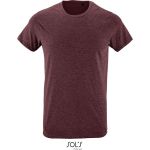 Herren-T-Shirt Sols Regent fit oxblood meliert
