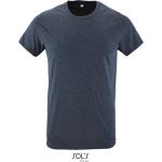 Herren-T-Shirt Sols Regent fit in meliertem Denim