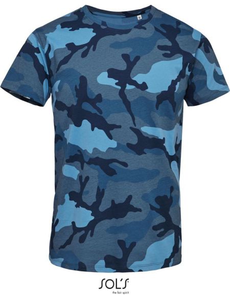 Herren T-Shirt Sols Camo Men grau camo