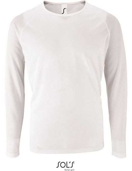 Herren-T-Shirt mit langen Ärmeln Sports LSL Men weiß