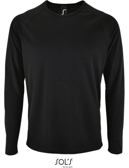 Herren-T-Shirt mit langen Ärmeln Sports LSL Men schwarz