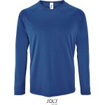 Herren T-Shirt mit langen Ärmeln Sportliches LSL Men Königsblau