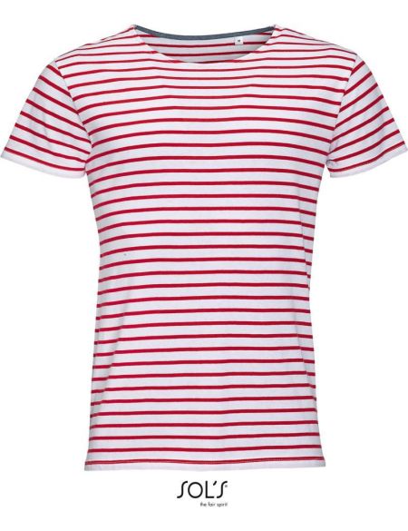 Herren T-Shirt Sols Miles Men weiß/rot