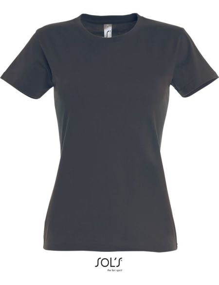 Damen T-Shirt Sols Imperial Women mausgrau