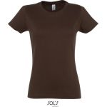 Damen-T-Shirt Sols Imperial Women Schokolade