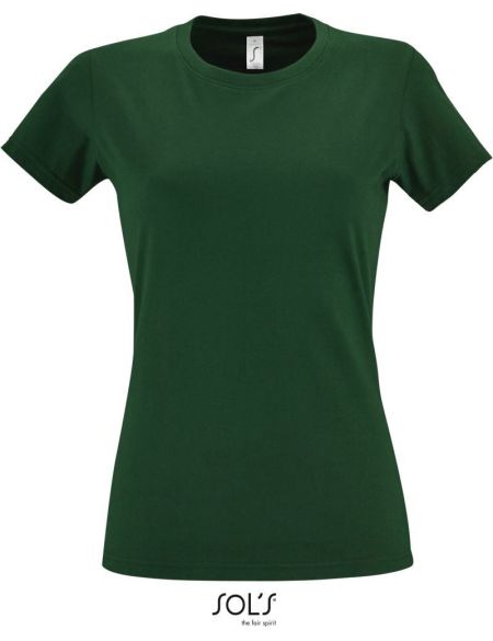 Damen-T-Shirt Sols Imperial Women flaschengrün