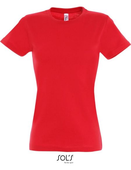Damen T-Shirt Sols Imperial Women rot