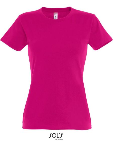 Damen-T-Shirt Sols Imperial Women fuchsia
