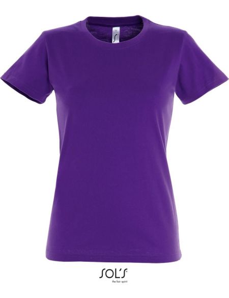Damen-T-Shirt Sols Imperial Women dunkelviolett