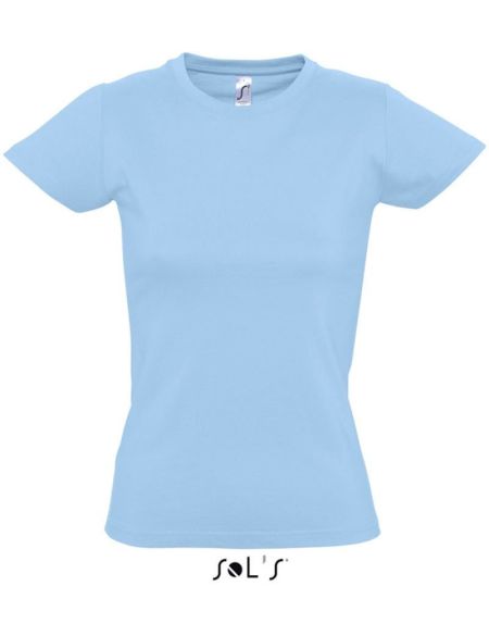 Damen-T-Shirt Sols Imperial Women himmelblau