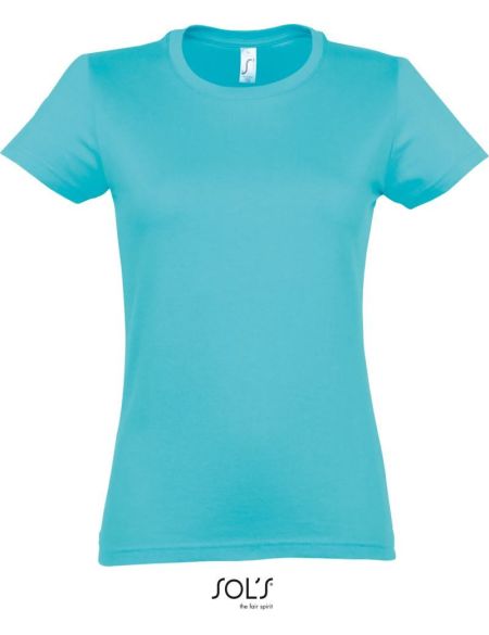 Damen-T-Shirt Sols Imperial Women atollblau