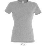 Damen T-Shirt Sols Miss grau meliert