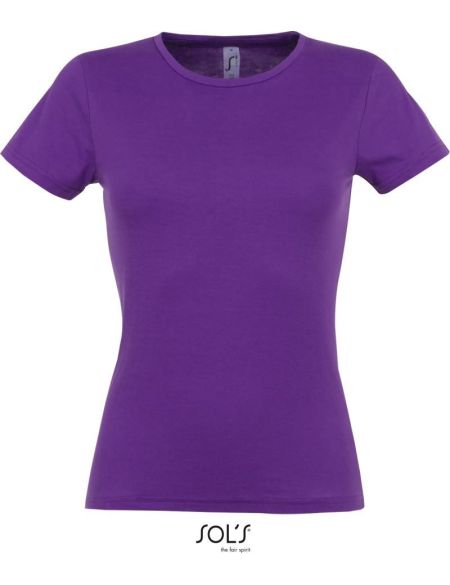 Damen T-Shirt Sols Miss dunkelviolett