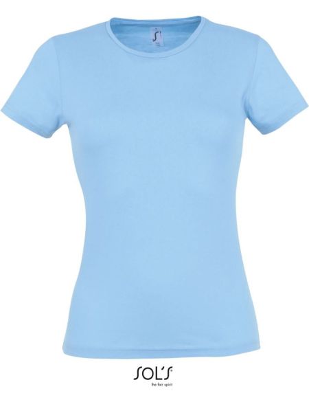 Damen T-Shirt Sols Miss himmelblau