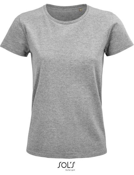 Damen-T-Shirt Sols Pioneer Women grau meliert