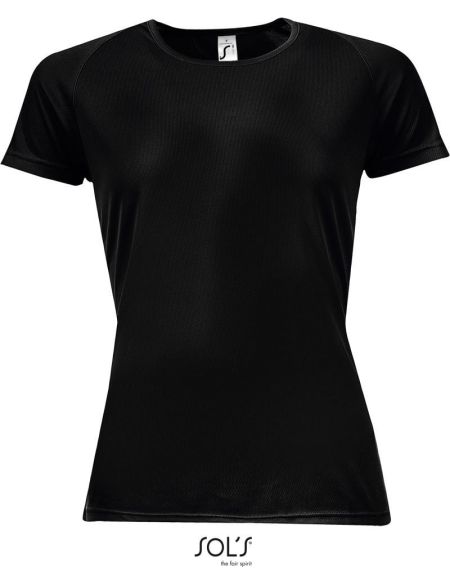 Damen T-Shirt Sporty Women schwarz