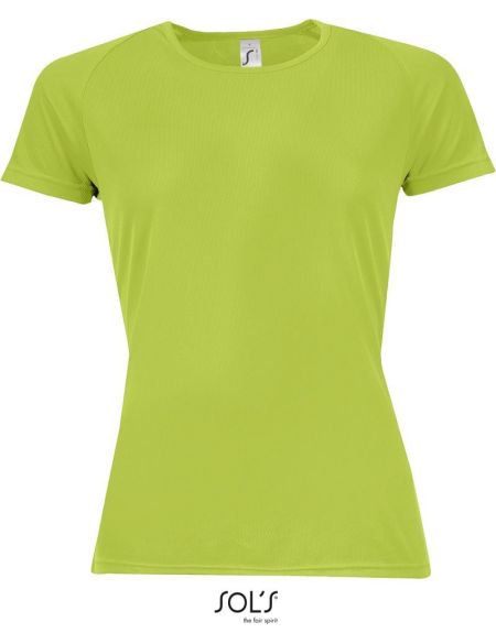 Damen T-Shirt Sporty Women apfelgrün