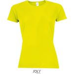 Damen T-Shirt Sporty Women neongelb