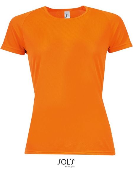 Damen-T-Shirt Sporty Women neonorange