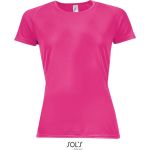Damen T-Shirt Sporty Women neonpink