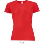 Damen T-Shirt Sporty Women rot