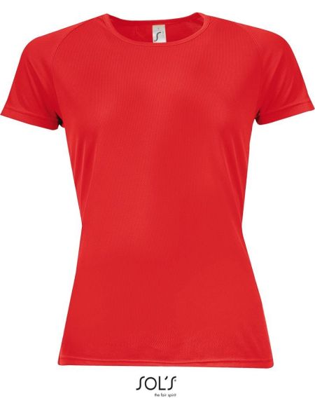 Damen T-Shirt Sporty Women rot