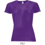 Damen T-Shirt Sporty Women dunkellila