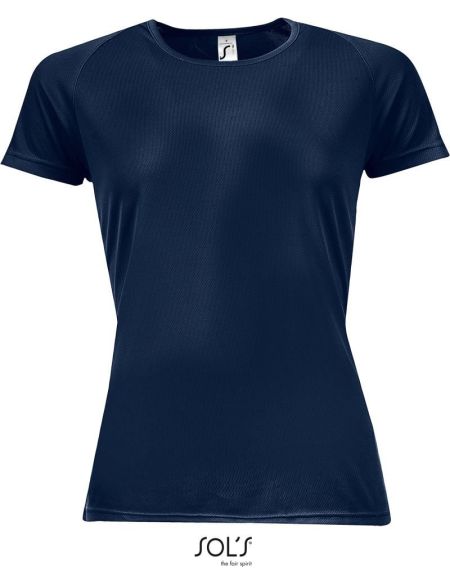 Damen T-Shirt Sporty Women French Navy