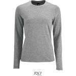 Damen-T-Shirt mit langen Ärmeln Sols Imperial LSL Women grau meliert