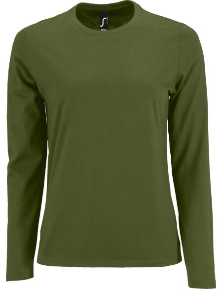 Damen-T-Shirt mit langen Ärmeln Sols Imperial LSL Women weiß