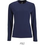 Damen-T-Shirt mit langen Ärmeln Sols Imperial LSL Women French Navy