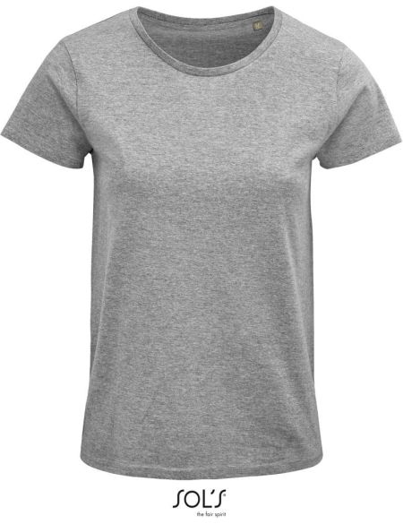 Damen T-Shirt Sols Crusader Women grau meliert