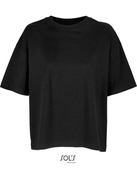 Damen-T-Shirt Sols Boxy Women tiefschwarz