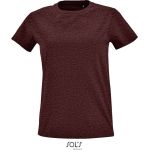 Damen-T-Shirt Sols Imperial Fit Women meliert oxblood
