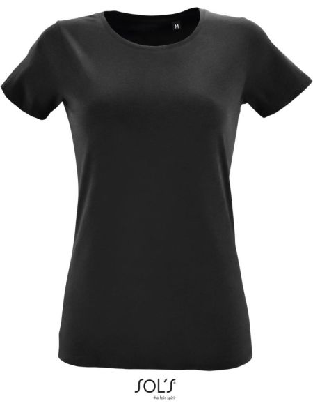 Damen-T-Shirt Sols Regent fit Women tiefschwarz