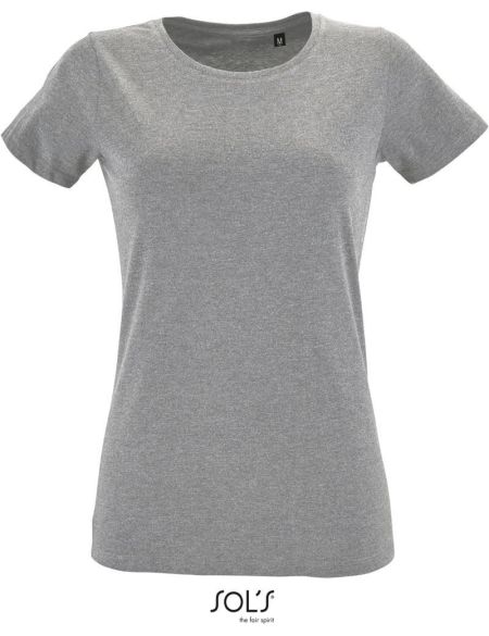 Damen-T-Shirt Sols Regent fit Women grau melange