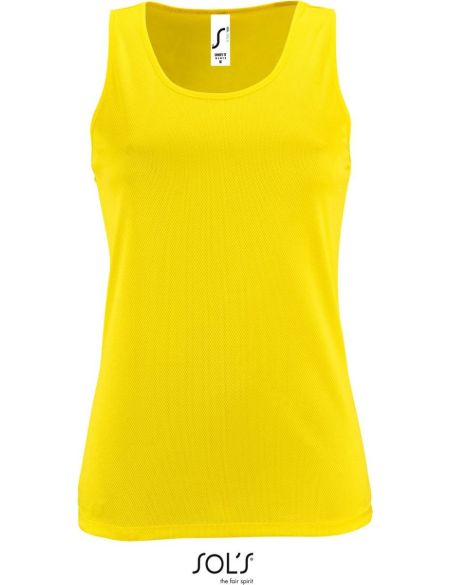 Sols Sporty TT Damen Sport-Tanktop neongelb