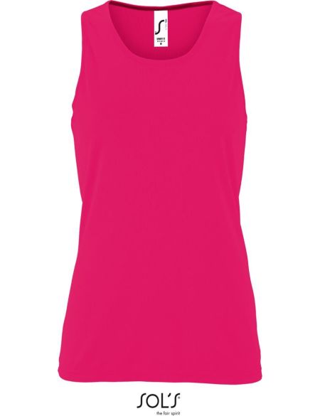 Sols Sporty TT Damen Sport-Tanktop neonpink