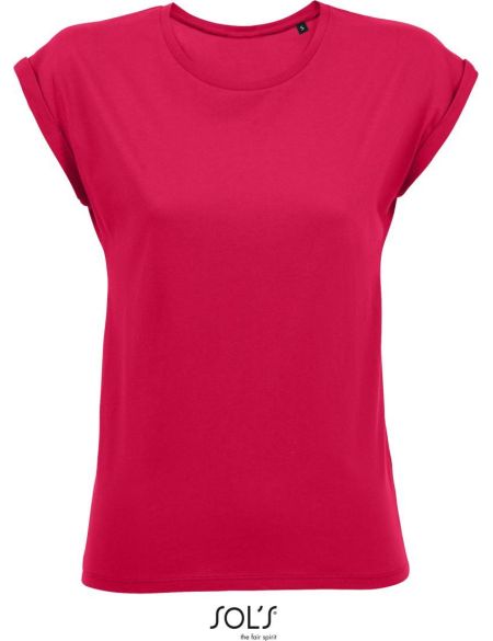 Damen T-Shirt Sols Melba dunkelrosa