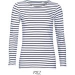 Damen-T-Shirt mit langen Ärmeln Sols Marine Women weiß/navy